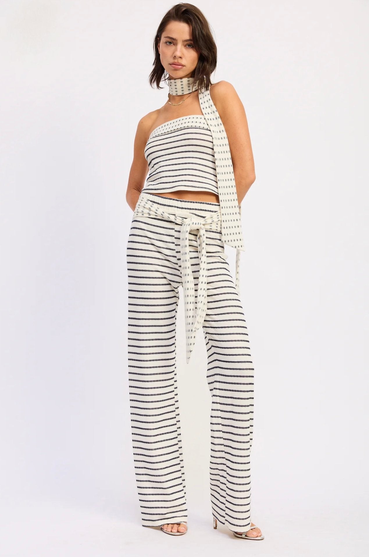 DEVIN - Low Rise Knit Pants